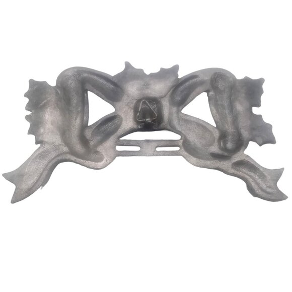 Metzke Pewter Signed1989 Bowtie Holly Hanging Christmas Design Rare Find Vintage - Picture 2 of 10